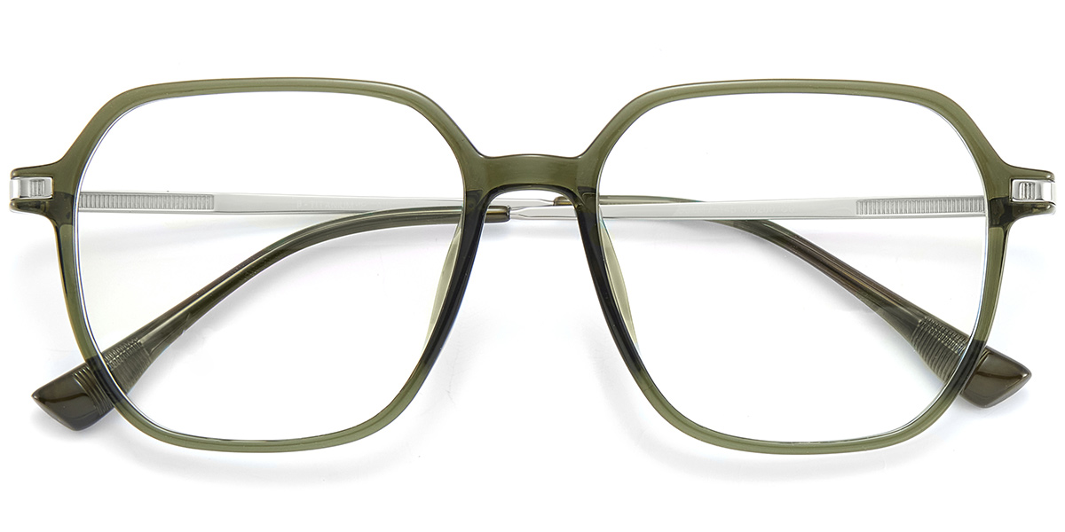 Acetate & Titanium Square Frame F10052