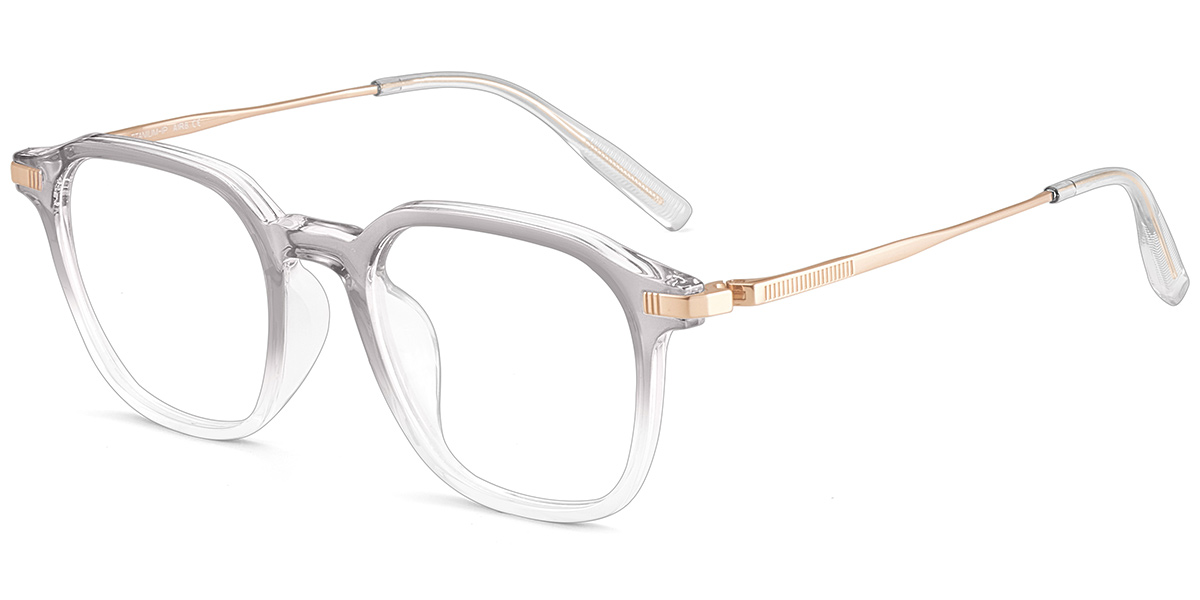 Acetate & Titanium Square Frame gradient_grey