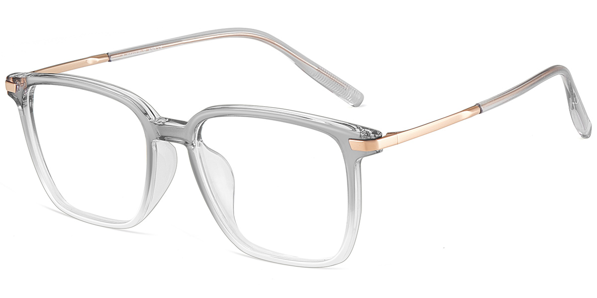 Acetate & Titanium Square Frame gradient_grey
