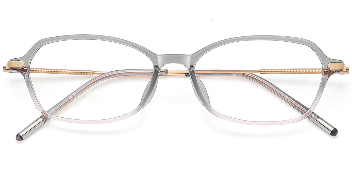 Acetate & Titanium Rectangle Frame gradient_grey