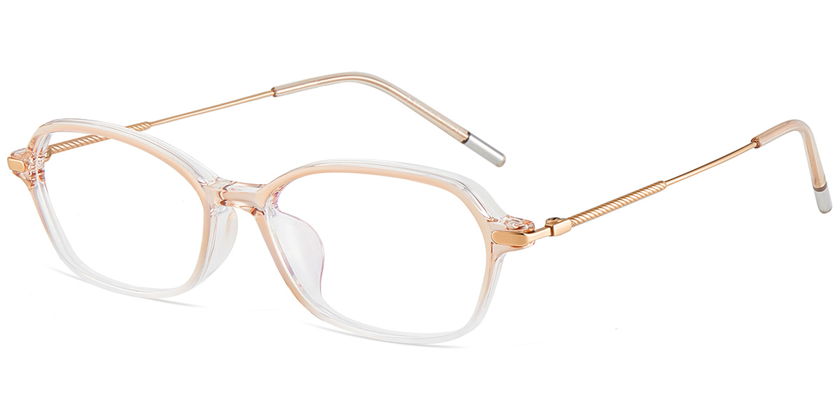 Acetate & Titanium Rectangle Frame gradient_brown