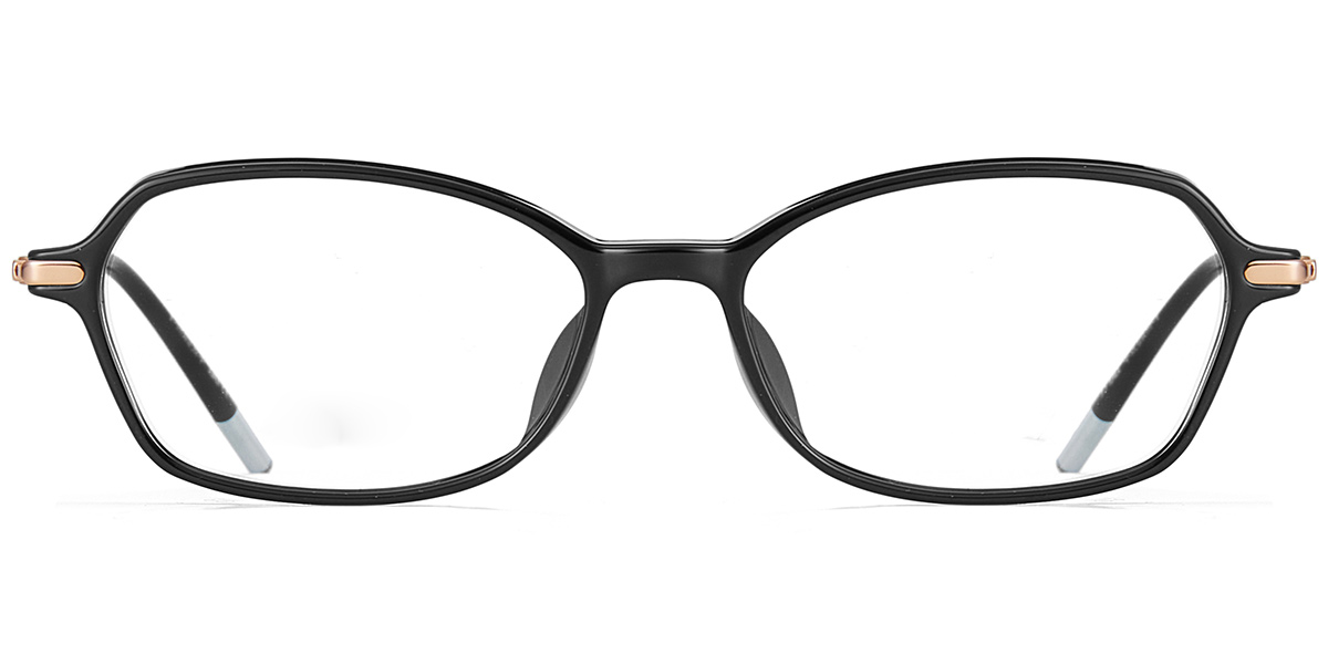 Acetate & Titanium Rectangle Frame black