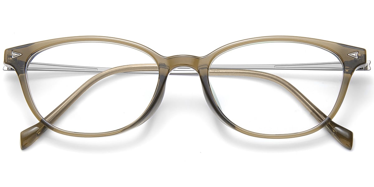 Acetate & Titanium Rectangle Frame translucent-green