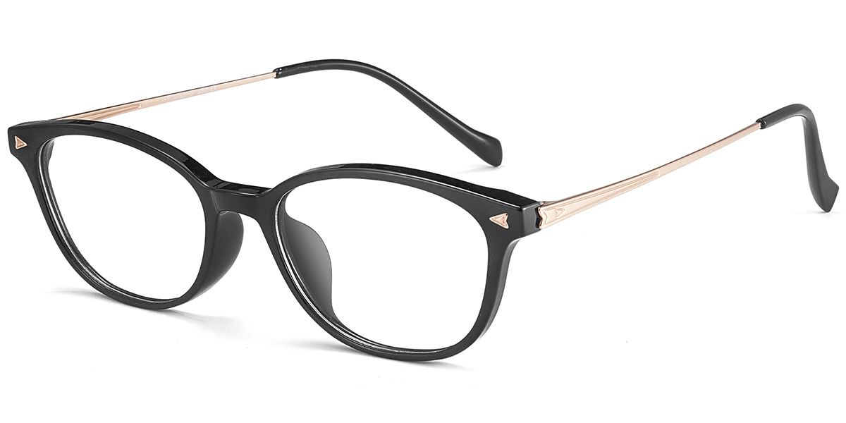 Acetate & Titanium Rectangle Frame black