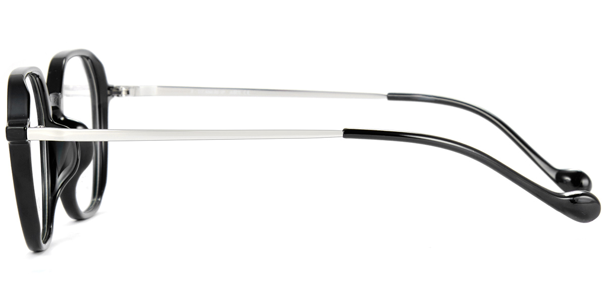 Acetate & Titanium Square Frame black-gold