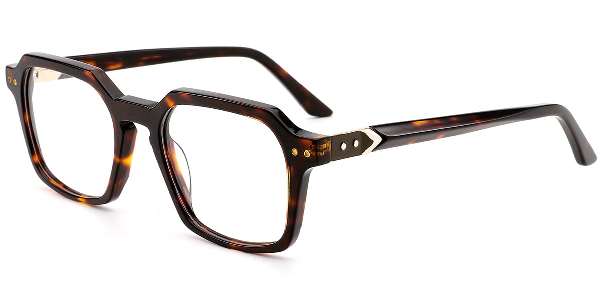Acetate Square Frame tortoiseshell