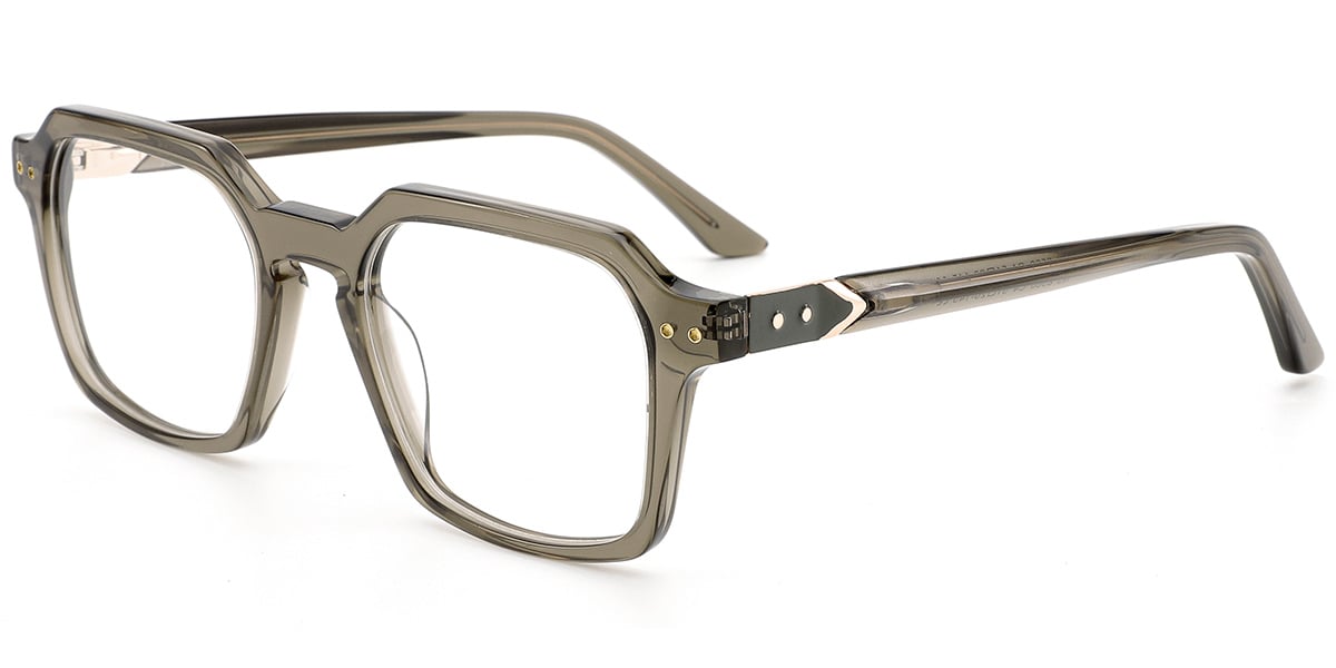 Acetate Square Frame translucent-green
