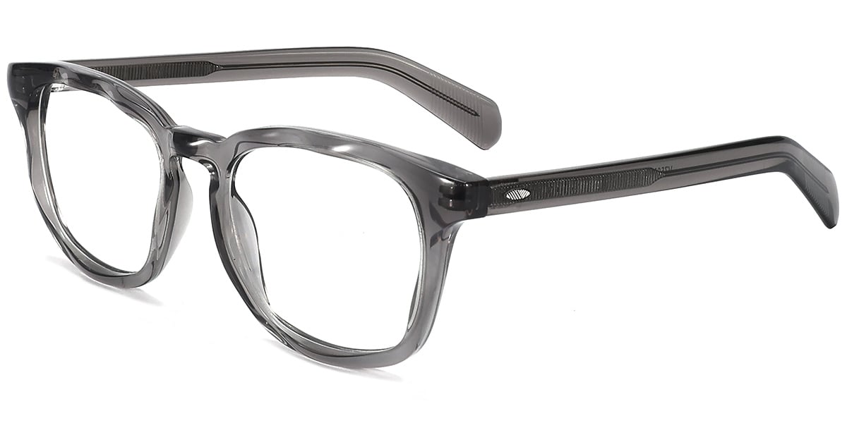 Acetate Square Frame translucent-grey