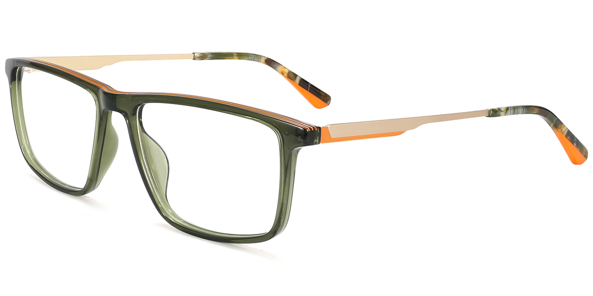 Acetate Rectangle Frame translucent-green