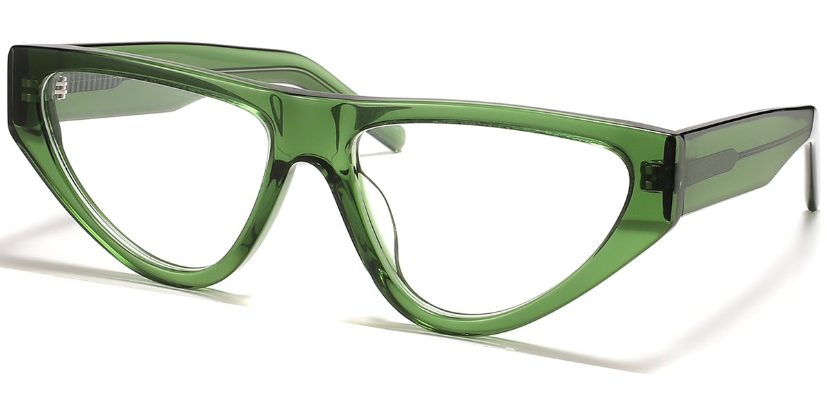 Acetate Geometric Frame translucent-green