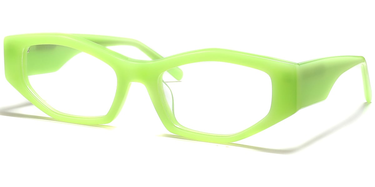 Acetate Geometric Frame light_green
