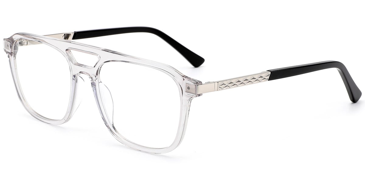 Acetate Aviator Frame translucent-grey