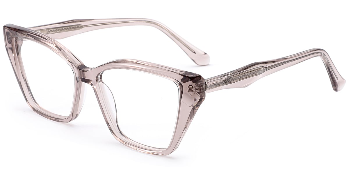 Acetate Square Frame translucent-grey