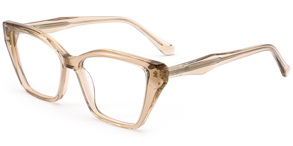 Acetate Square Frame translucent-brown