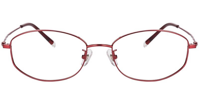 Oval Eyeglasses red