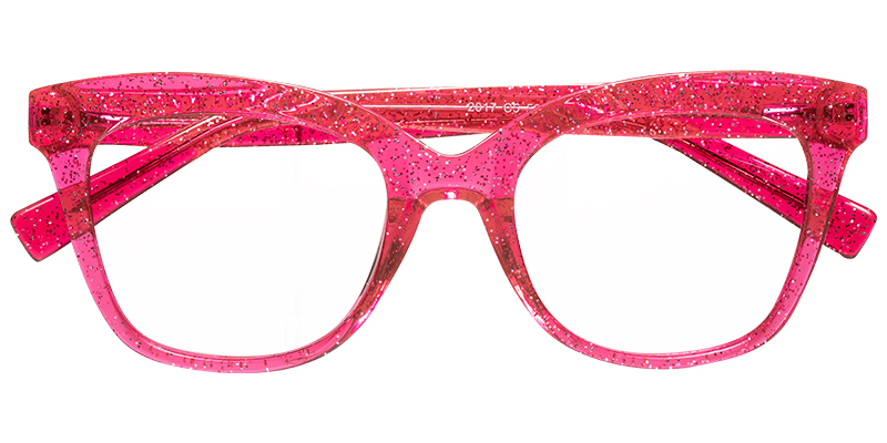Square Eyeglasses glitter-rose