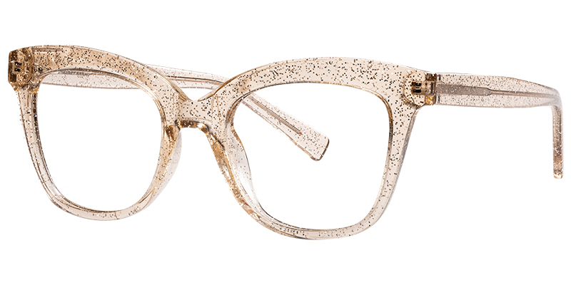 Square Eyeglasses glitter-brown