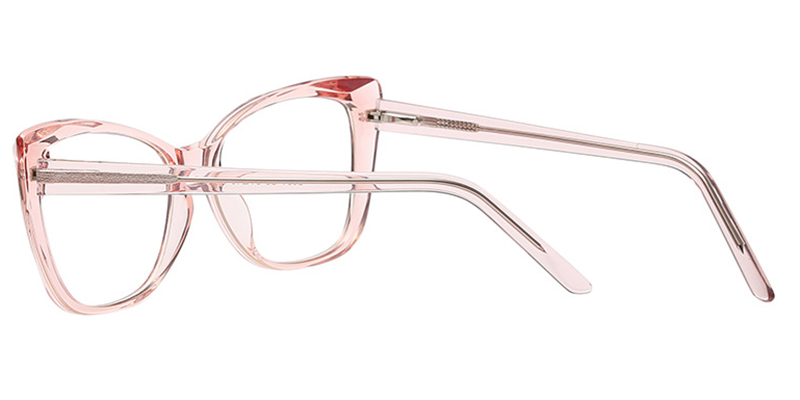 Cat Eye Eyeglasses translucent-pink
