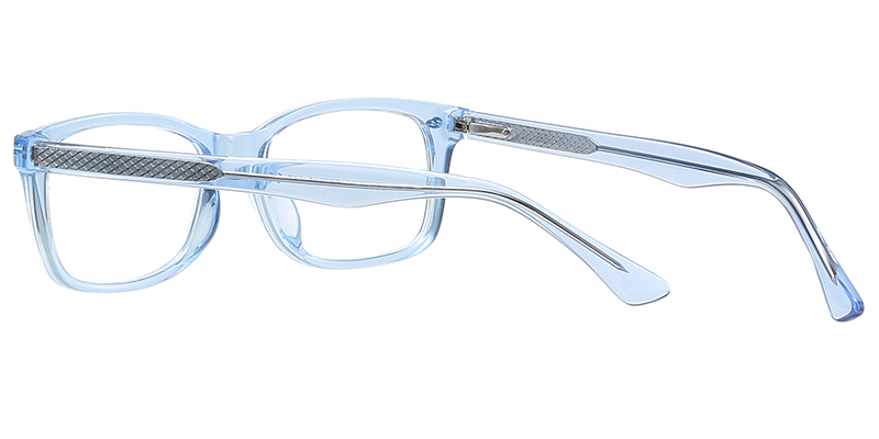 Rectangle Eyeglasses translucent-blue