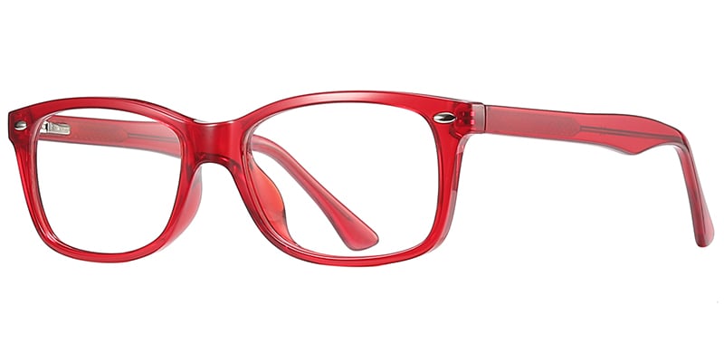 Rectangle Eyeglasses red