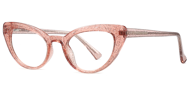 Cat Eye Eyeglasses glitter-pink