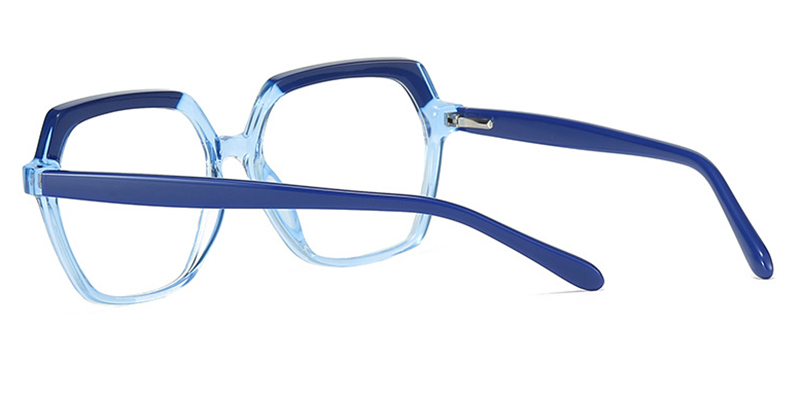 Geometric Eyeglasses pattern-blue