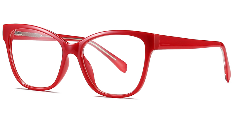 Square Eyeglasses red