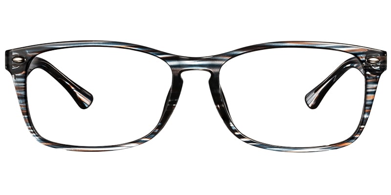 Acetate Rectangle Eyeglasses pattern-black