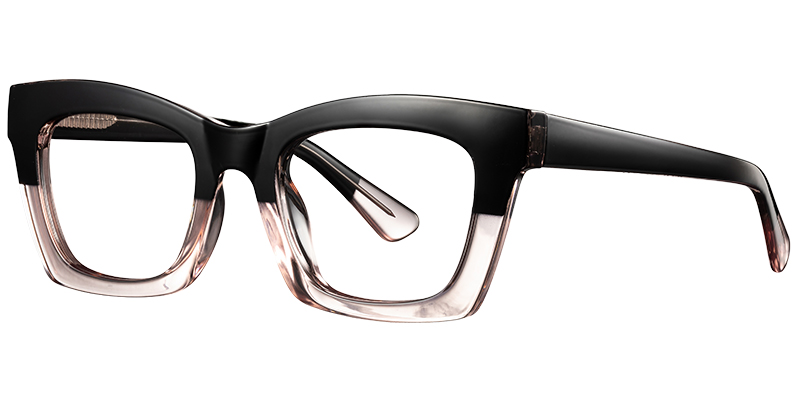 Rectangle Eyeglasses pattern-black