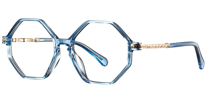 Geometric Eyeglasses blue