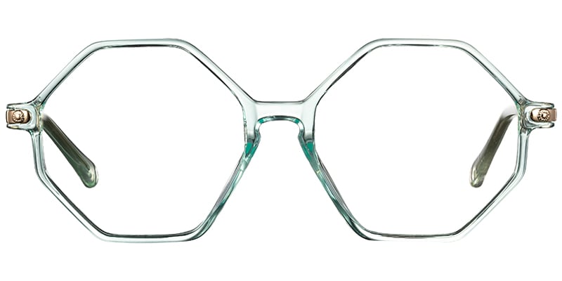 Geometric Eyeglasses green