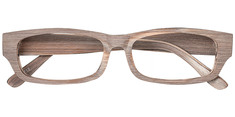 Acetate Rectangle Frame wood_texture-brown