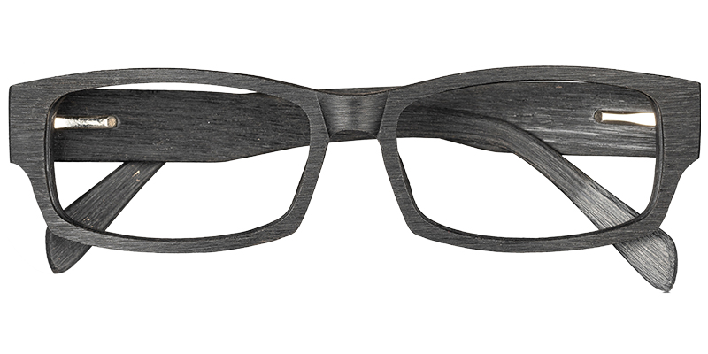 Acetate Rectangle Frame wood_texture-black