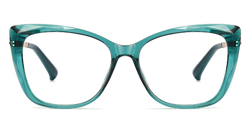 Cat Eye Eyeglasses translucent-green