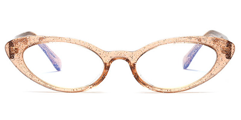 Cat Eye Eyeglasses glitter-brown
