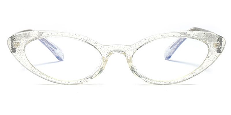Cat Eye Eyeglasses glitter-white