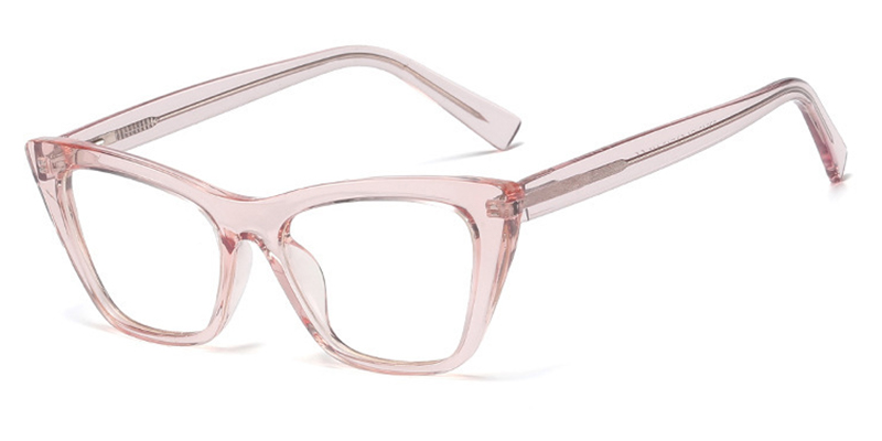 Cat Eye Eyeglasses translucent-pink