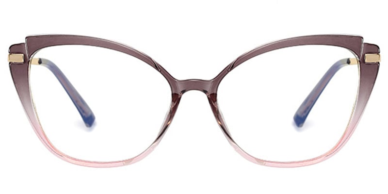 Cat Eye Frame pattern-grey