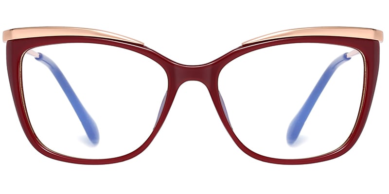 Cat Eye Frame wine_red