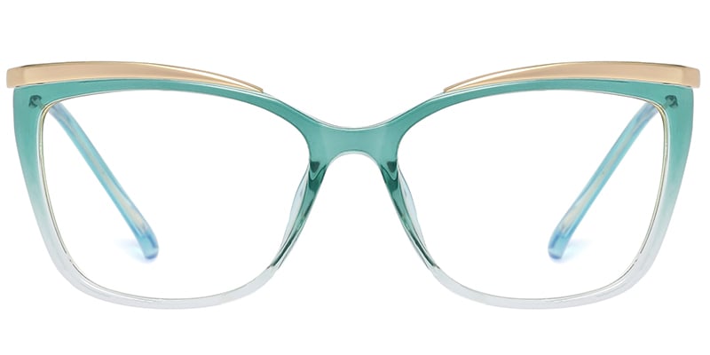 Cat Eye Frame translucent-green