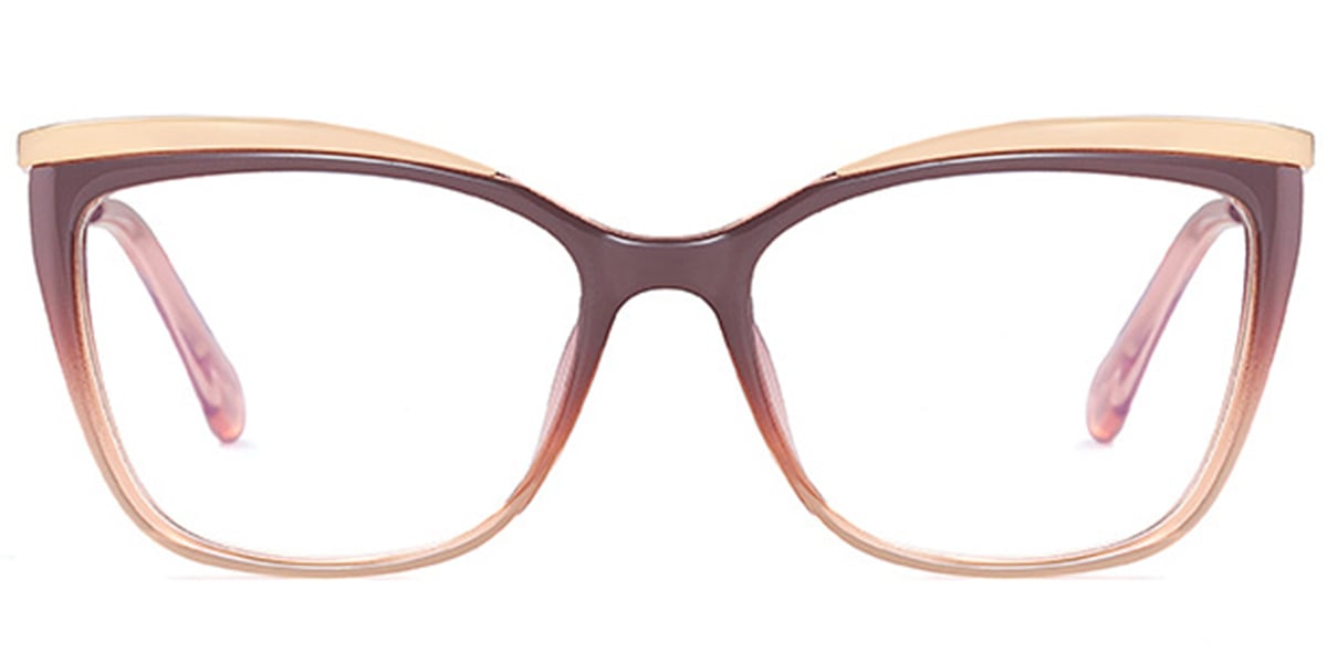 Cat Eye Frame gradient_brown