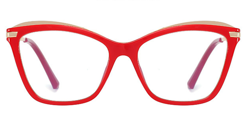 Cat Eye Eyeglasses red