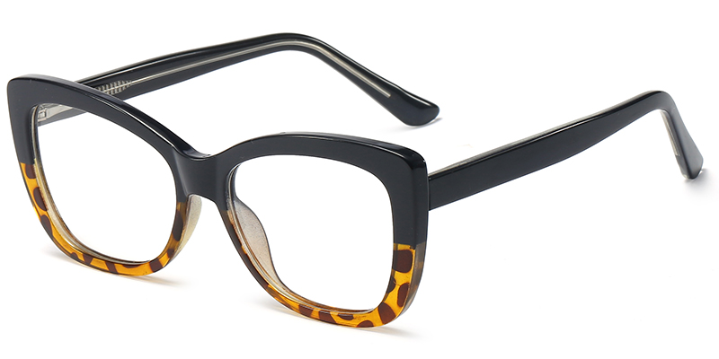 Cat Eye Eyeglasses pattern-black
