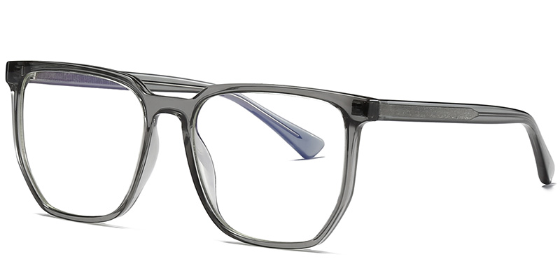 Geometric Eyeglasses translucent-grey