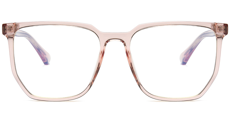 Geometric Eyeglasses translucent-pink