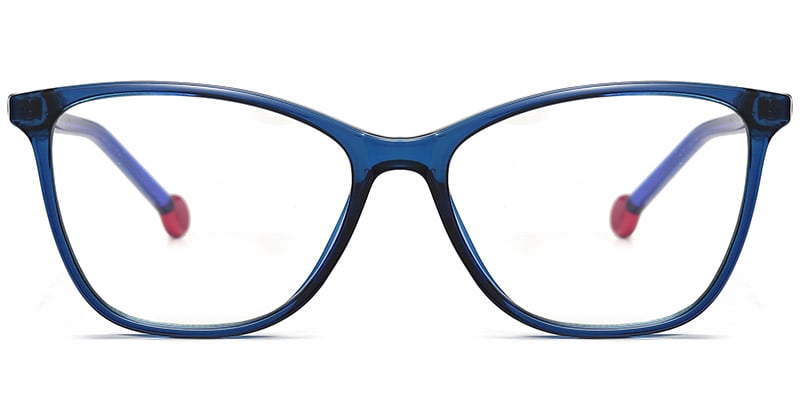 Cat Eye Frame translucent-blue