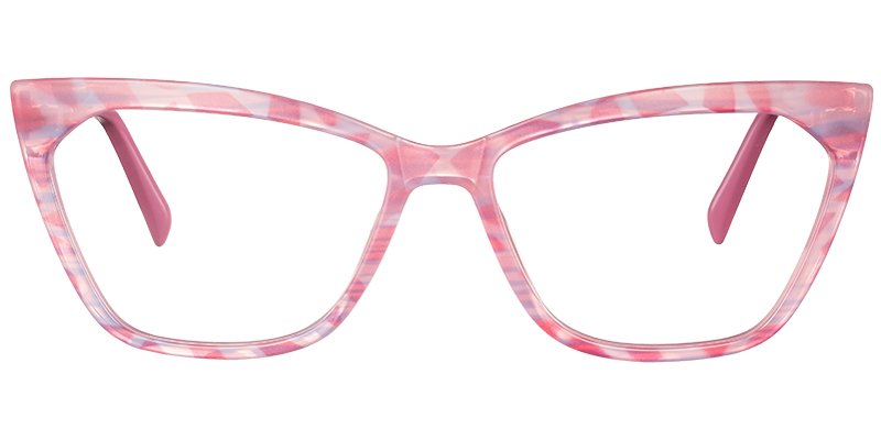 Cat Eye Frame pattern-pink