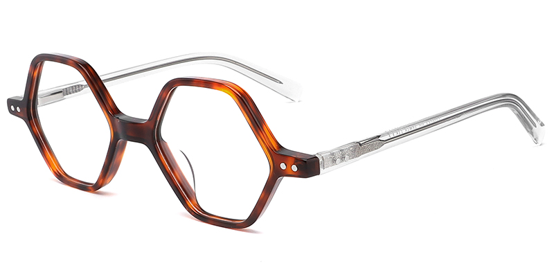 Acetate Geometric Frame tortoiseshell