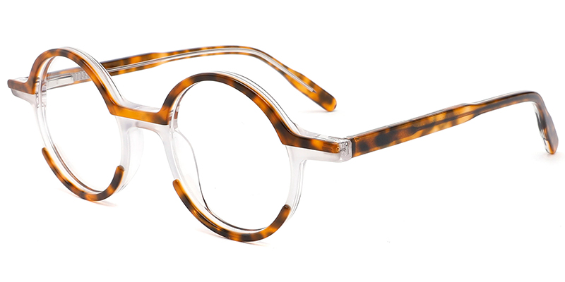 Round Frame translucent-tortoiseshell