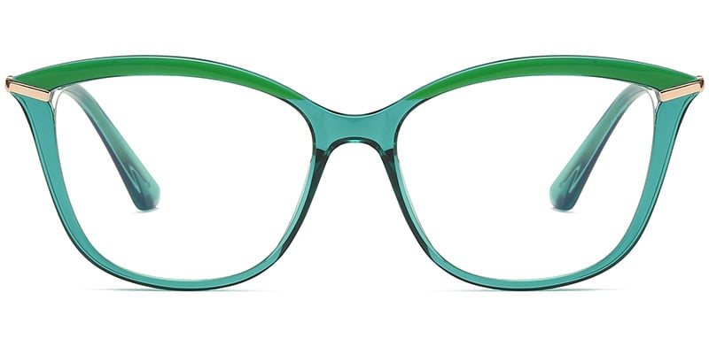 Cat eye Frame translucent-green